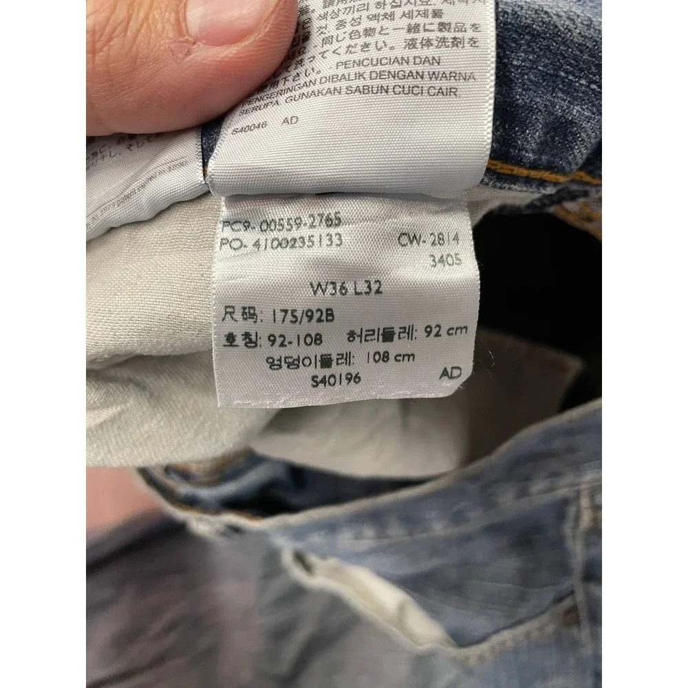 Levis‎ 559 Jeans Mens 36x32 Blue Medium Wash Denim Relaxed Straight